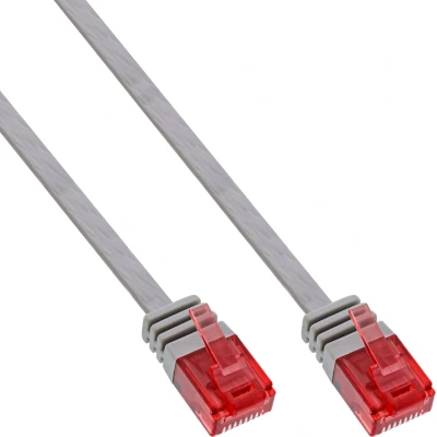 Afbeelding van InLine® Platte patchkabel, UTP, Cat. 6, grijs, 2m