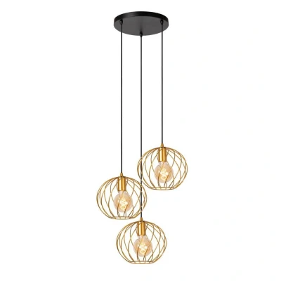 Afbeelding van Lucide DANZA Hanglamp Ø 50 cm 3xE27 Mat Goud / Messing