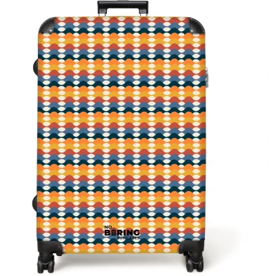 Afbeelding van NoBoringSuitcases.com® Koffer groot Reiskoffer lichtgewicht Retro disco 70s patroon kleurrijk Rolkoffer met 4 wielen Grote trolley XL 98 liter bagage