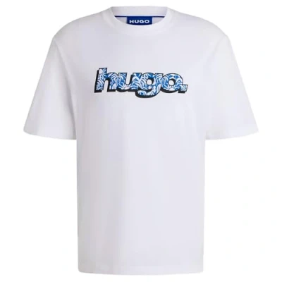 Afbeelding van HUGO Nugibol Tshirt print, Heren, Maat: Large, White