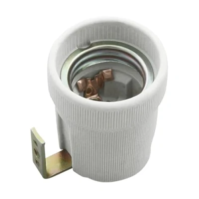 Afbeelding van E27 keramische fitting 230 V met beugel HLDR F