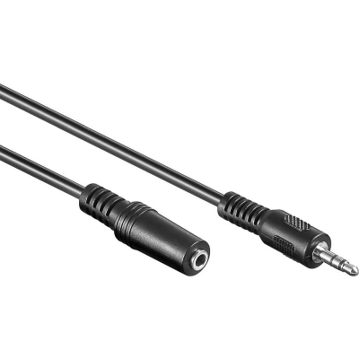 Afbeelding van 3,5mm Jack stereo audio verlengkabel / zwart 3 meter