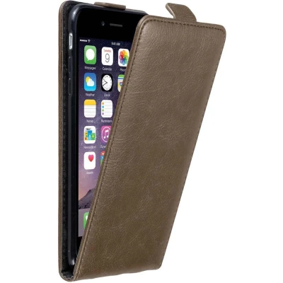 Afbeelding van Cadorabo Hoesje geschikt voor Apple iPhone 6 PLUS / 6S in KOFFIE BRUIN Beschermhoes Flip Case Cover magnetische