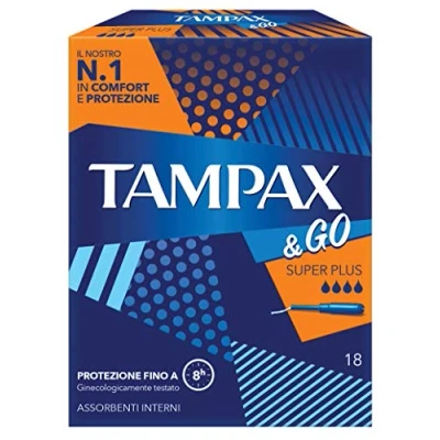 Afbeelding van Tampax &amp; Go Super Plus x18 tampons
