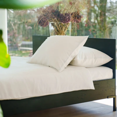 Afbeelding van Dekbedovertrek Kayori Kiyo Wit Tencel 260 x 200 / 220 cm Extra Breed