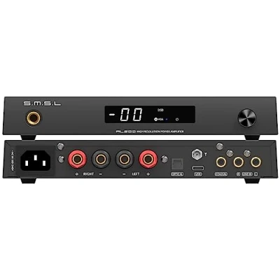 Afbeelding van SMSL AL200, Hi Fi versterker, MA5332MS Stereo D klasse versterker chip, 165W uitgangsvermogen, geïntegreerde oorversterker output, derde generatie XMOS 16 core XU 316,7 EQ verstelbaar, met