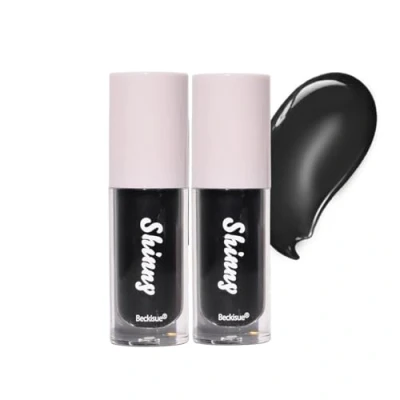 Afbeelding van Pakivs 2 stuks doorschijnende zwarte lipgloss, Black Plumping Lip Tint, hydraterende spiegel, highshine langdurige vochtinbrengende niet plakkerige lipgloss