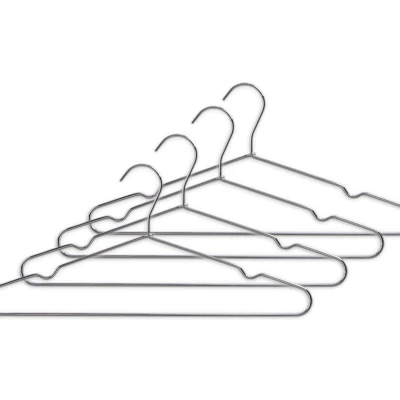 Afbeelding van Zeller Kledinghanger zilver metaal met broekstang 40cm