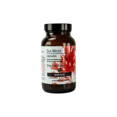 Afbeelding van Immunity Sea Moss Capsules Zeemos, bladderwrack en Klis Wortel Volledig natuurlijke Multivitaminen Boosting Hersenbescherming Spijsverteringshulp