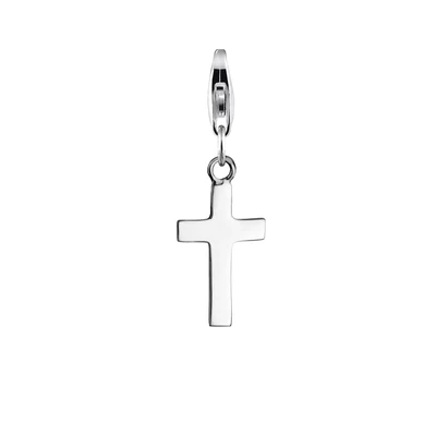 Afbeelding van Nenalina Charmhanger Kruissymbool in verguld 925 Sterling Zilver