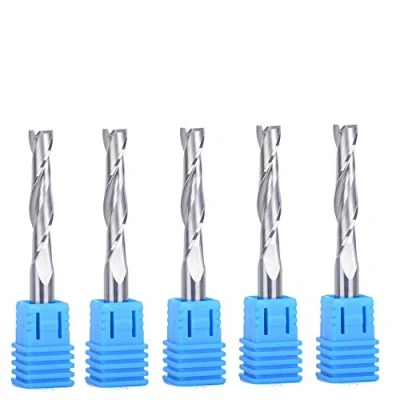 Afbeelding van CNC frees, schachtfrees, frees 6 mm schacht, snijdiameter, 32 snijlengte, Upcut 2 fluiten, routerbit voor het snijden van hout, verpakking 5