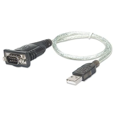 Afbeelding van Manhattan USB 1.1 Adapter [1x stekker A 1x D sub 9 polig] 205146 Vergulde steekcontacten