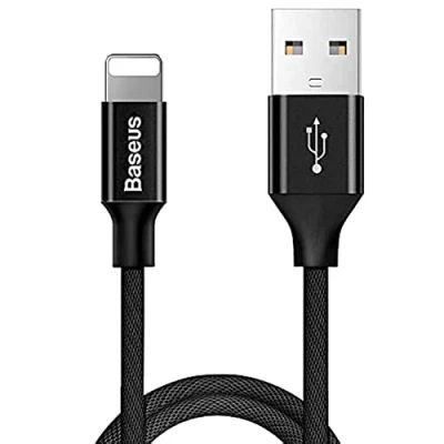 Afbeelding van Baseus Apple Lightning charging cable Zwart 1.2m