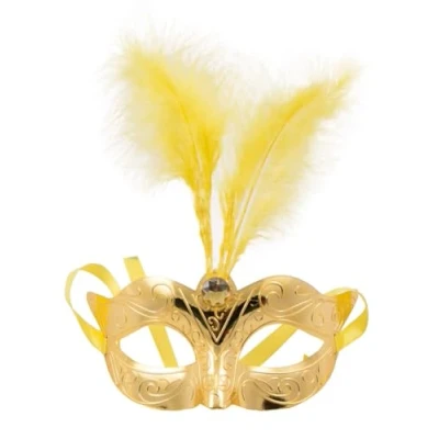 Afbeelding van Folat Venetiaans masker metallic goud