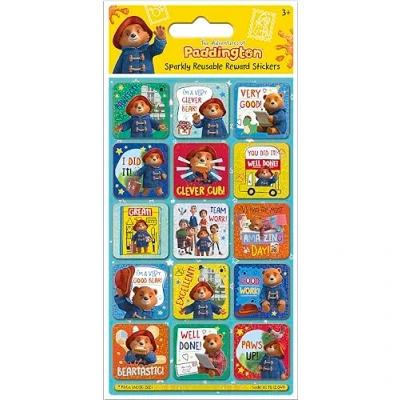 Afbeelding van Paper Projects 01.70.12.049 Adventures of Paddington Sparkly Reward stickers Officieel gelicentieerd product Herbruikbaar op niet poreuze oppervlakken, 19,5 cm x 9,5