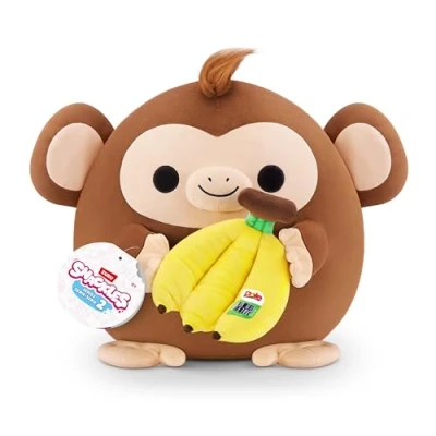 Afbeelding van Snackles Serie 2 16&quot; Snackle (Riko The Monkey) door ZURU Knuffelig Squishy Comfort 40,6 cm Pluche met Licentie Snack Merk Accessoire