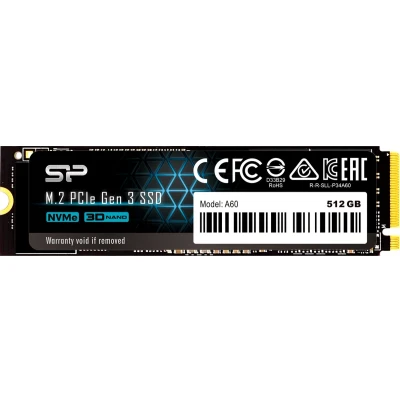 Afbeelding van Silicon Power A60 512GB NVMe M.2 PCIe Gen3x4 2280 SSD SP512GBP34A60M28