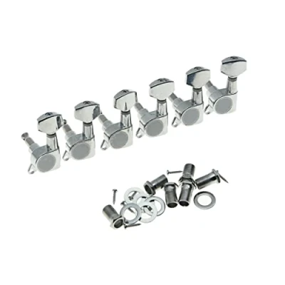 Afbeelding van KAISH Links Handed 6 Inline Gitaar Tuners Tuning Keys Linkse Machine hoofden voor Strat Tele