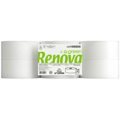 Afbeelding van Renova Green toiletpapier Jumbo 2 laags 120 meter 12 rollen