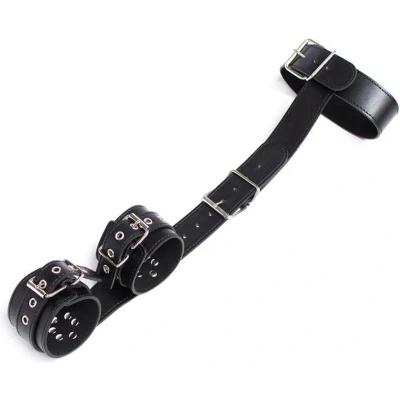 Afbeelding van FETISH ADDICT Collar With Restraints Adjustable Black