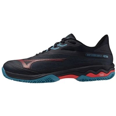 Afbeelding van Mizuno WAVE Exceed Light 2 Padel Padelschoenen, Heren, Maat: 44, Anthracite/mottled red/blue Textiel/ synthetisch