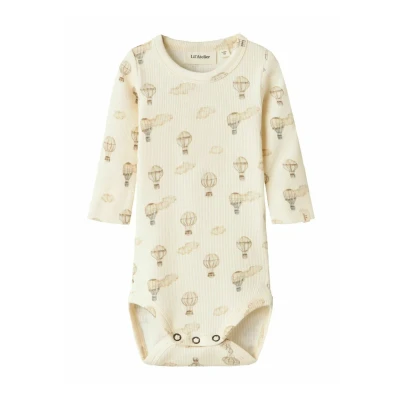 Afbeelding van LIL&#039; ATELIER BABY romper NBNGAVO ecru/lichtbruin