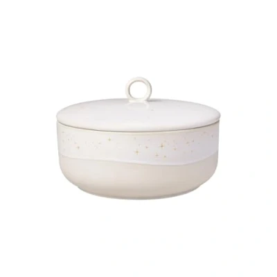Afbeelding van like. by Villeroy &amp; Boch Winter Glow doosje boom, kerst koekjesdoos van Premium porselein, 19x19x11,5cm