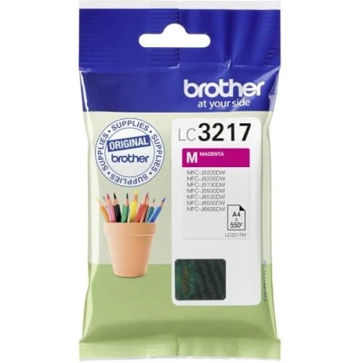 Afbeelding van Brother LC 3217M inktcartridge, magente, enkelvoudige verpakking, standaard opbrengst, inclusief 1 x originele benodigdheden