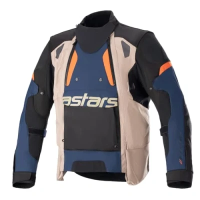 Afbeelding van Alpinestars 2026 Halo Drystar Enduro Jas Donker Blauw / Khaki Oranje maat S