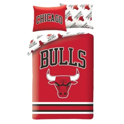Afbeelding van Chicago Bulls Dekbedovertrek 140 x 200 cm 70 90 polyester rood