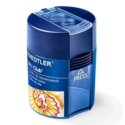 Afbeelding van Speelgoed Creatief / Artwork Diy Slijper Plastiek Potje. Rond. Dubbel. Nor