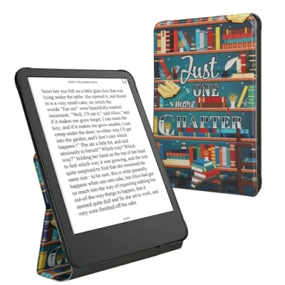 Afbeelding van kwmobile E readerhoesje voor Amazon Kindle Paperwhite (12. Gen 2024)/Kindle Colorsoft cover reader Hoes met standaard Van Kunstleer in meerkleurig