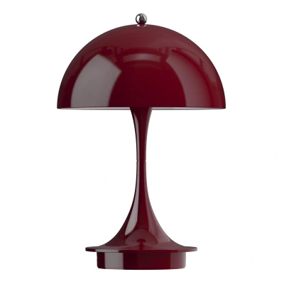 Afbeelding van Louis Poulsen Panthella Tafellamp V3Ø16 LED Oplaadbaar Opaque Burgundy
