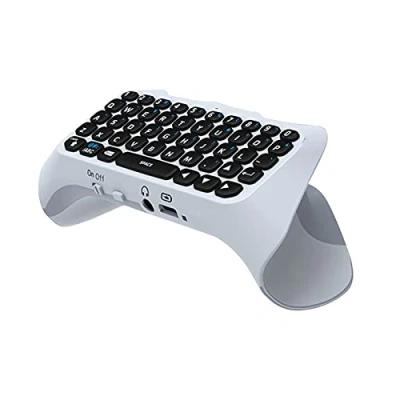 Afbeelding van Controller Bluetooth Keyboard, Ergonomic Built Gamepad Wireless Keyboard for Ps5 White One Size