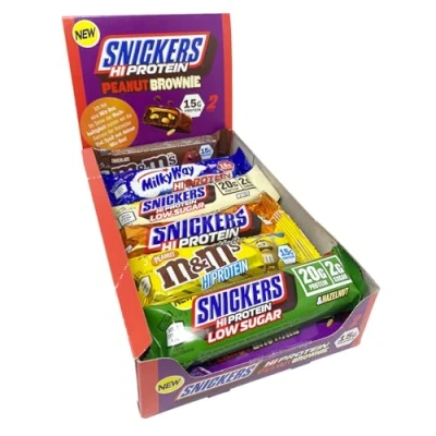 Afbeelding van Snickers Proteïnereep, mix box, 12 repen + GAMER SUPPS druivensuiker (all in mix, repen)