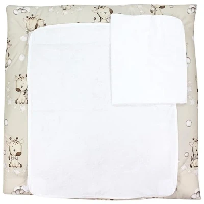 Afbeelding van TupTam Baby Aankleedkussen incl. 2 Badstof Hoezen ANK019, Giraffe Beige, 75 x 85 cm