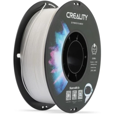 Afbeelding van Creality filament van TPU ( (thermoplastische polyurethanen), 1,75 mm, 3D printfilament, hoge elasticiteit, zacht kleefmateriaal, elastisch, 1 kg, wit