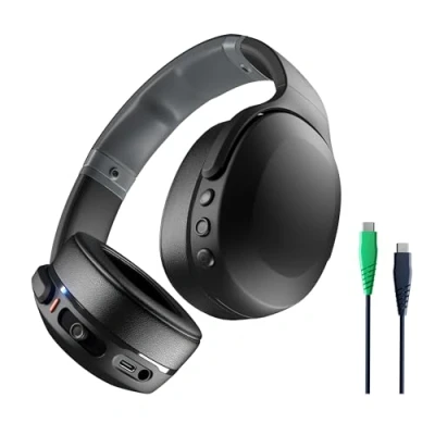 Afbeelding van Skullcandy Crusher Evo Draadloze over ear koptelefoon met Sensory Bass, een accuduur van 40 uur, microfoon, ondersteuning voor iPhone/Android en Bluetooth apparaten Zwart