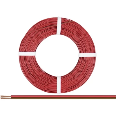 Afbeelding van Donau Elektronik 225 080 strengen 2 x 0,25 mm² rood bruin 50m