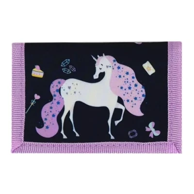 Afbeelding van Theonoi Geweldig cadeau idee Horses/kinderportemonnee/portemonnee/portemonnee/portemonnee, eenhoorn eenhoorn, 9 x 13 cm, strip