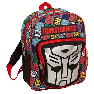 Afbeelding van Transformers Jongens Rugzak Officiële Tas voor Terug naar School Kleuterschool Kinderen Grote Capaciteit Autobots Hommel, Optimus Prime en Megatron Sport Lunch Reizen Carry On Case, Rood,