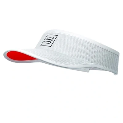 Afbeelding van Compressport Ultralicht vizier, anti UV bescherming tegen de zon, snelle afvoer en droging van transpiratie eenheidsmaat., Wit, One size