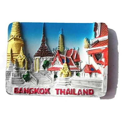 Afbeelding van 3D Bangkok Thailand koelkast magneet souvenir cadeau, Huis &amp; Keuken Decoratie magnetische sticker collectie