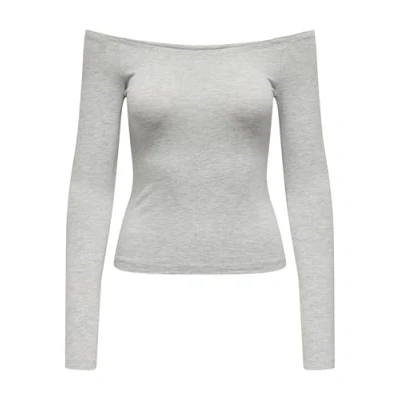Afbeelding van ONLY Onllivelove LIFE OF Shoulder Longsleeve, Dames, Maat: XXS, Light grey melange