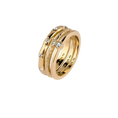 Afbeelding van ELLI Sieraden set goud / transparant