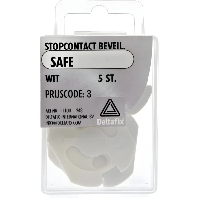 Afbeelding van Deltafix stopcontactbeveiliger zelfklevend wit safe 5 st.