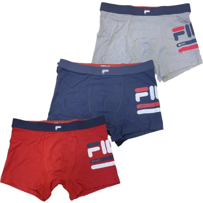 Afbeelding van FILA boxershort heren 3 stuks model 5 maat L onderbroeken Cadeau
