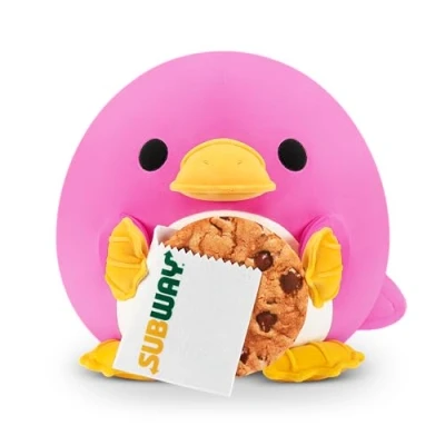 Afbeelding van ZURU Snackle Serie 2 38 cm pluche dier, knuffelig en knijpbaar dier met officiële snack accessoires, Platypus (Subway, Cookie)