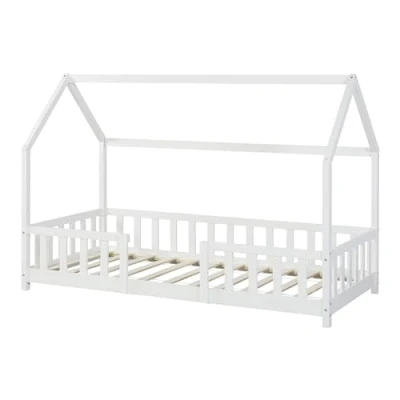 Afbeelding van Kinderbed Sisimiut met uitvalbeveiliging en matras 90x200 wit