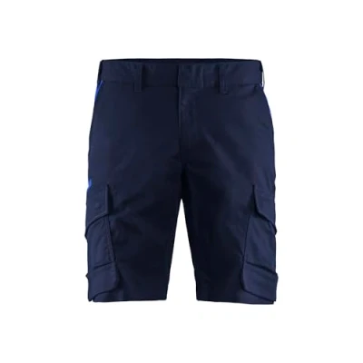 Afbeelding van Blaklader Industrie short met stretch 1446 1832 Marineblauw/Korenblauw